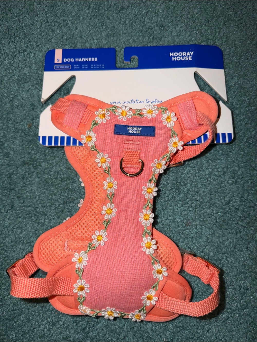 Hooray House Coral Dog Harness!